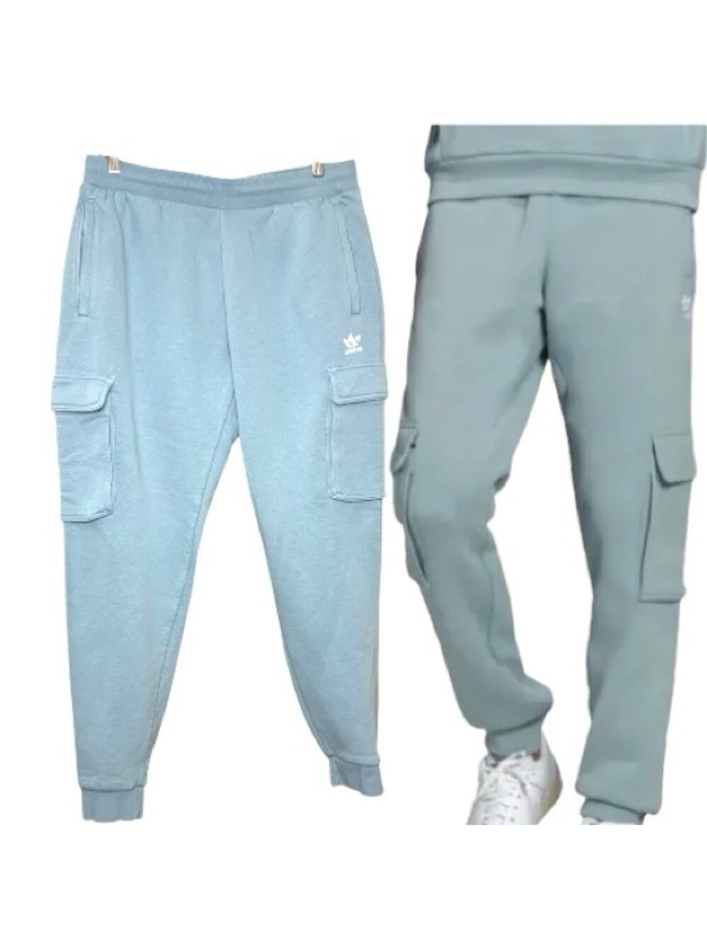 Adidas Sky Blue Cargo Joggers